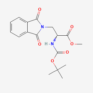 molecular formula C17H20N2O6 B8185875 (R)-2-Boc-amino-3-(1,3-dioxo-1,3-dihydro-isoindol-2-yl)-propionic acid methyl ester 
