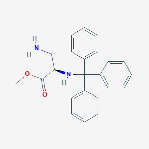 molecular formula C23H24N2O2 B8185885 (R)-3-Amino-2-(trityl-amino)-propionic acid methyl ester 