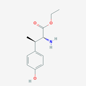 molecular formula C12H17NO3 B8185929 (2R,3R)-2-Amino-3-(4-hydroxy-phenyl)-butyric acid ethyl ester 