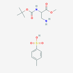 molecular formula C16H26N2O7S B8186014 Methyl 3-amino-2-((tert-butoxycarbonyl)-amino)propanoate tosylate 