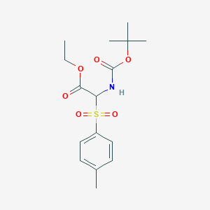 molecular formula C16H23NO6S B8186032 Ethyl tert-butoxycarbonylamino(toluene-4-sulfonyl)acetate 