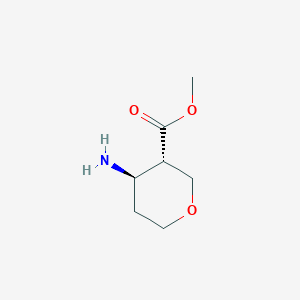 molecular formula C7H13NO3 B8186036 (3S,4R)-4-Amino-tetrahydro-pyran-3-carboxylic acid methyl ester 