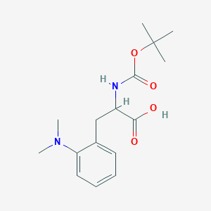 molecular formula C16H24N2O4 B8186049 2-Boc-amino-3-(2-dimethylamino-phenyl)-propionic acid 