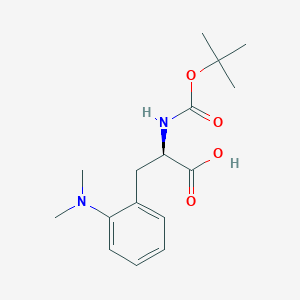 molecular formula C16H24N2O4 B8186057 (R)-2-Boc-amino-3-(2-dimethylamino-phenyl)-propionic acid 