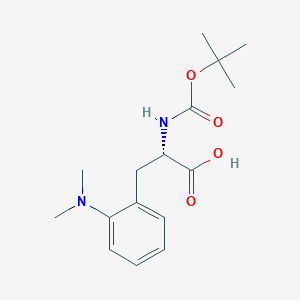 molecular formula C16H24N2O4 B8186058 (S)-2-Boc-amino-3-(2-dimethylamino-phenyl)-propionic acid 