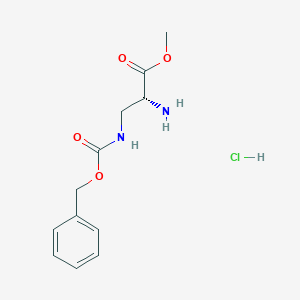 molecular formula C12H17ClN2O4 B8186089 3-(Cbz-amino)-D-alanine methyl ester HCl 