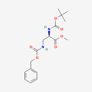 molecular formula C17H24N2O6 B8186094 (R)-3-Cbz-amino-2-Boc-amino-propionic acid methyl ester 