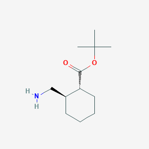 molecular formula C12H23NO2 B8186101 (1R,2R)-2-Aminomethyl-cyclohexanecarboxylic acid tert-butyl ester 