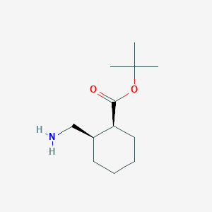 molecular formula C12H23NO2 B8186109 (1S,2R)-2-Aminomethyl-cyclohexanecarboxylic acid tert-butyl ester 