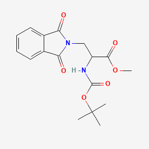 molecular formula C17H20N2O6 B8186112 2-Boc-amino-3-(1,3-dioxo-1,3-dihydro-isoindol-2-yl)-propionic acid methyl ester 