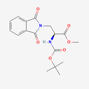 molecular formula C17H20N2O6 B8186120 (S)-2-Boc-amino-3-(1,3-dioxo-1,3-dihydro-isoindol-2-yl)-propionic acid methyl ester 