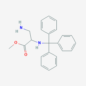 molecular formula C23H24N2O2 B8186127 3-Amino-2-(trityl-amino)-propionic acid methyl ester 