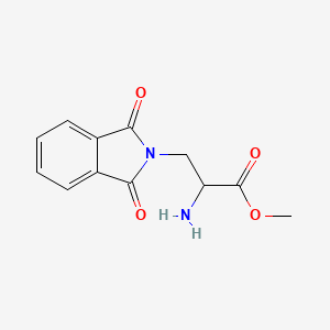 molecular formula C12H12N2O4 B8186161 2-Amino-3-(1,3-dioxo-1,3-dihydro-isoindol-2-yl)-propionic acid methyl ester 