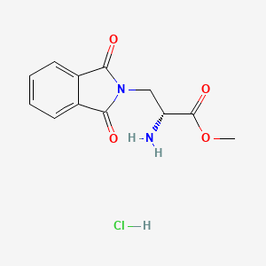 molecular formula C12H13ClN2O4 B8186171 (R)-2-Amino-3-(1,3-dioxo-1,3-dihydro-isoindol-2-yl)-propionic acid methyl ester hydrochloride 