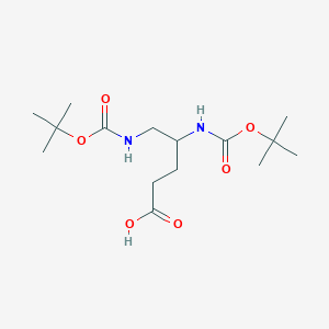 molecular formula C15H28N2O6 B8186180 4,5-Bis(Boc-amino)-pentanoic acid 