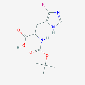 molecular formula C11H16FN3O4 B8186240 N-Boc-4(5)-fluoro-histidine 