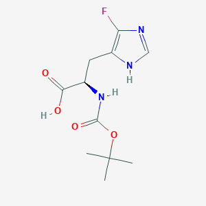 molecular formula C11H16FN3O4 B8186242 (R)-N-Boc-4(5)-fluoro-histidine 