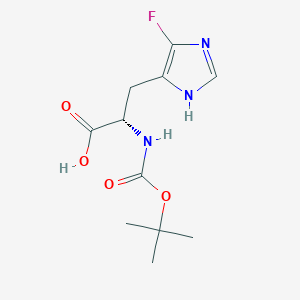molecular formula C11H16FN3O4 B8186245 (S)-N-Boc-4(5)-fluoro-histidine 