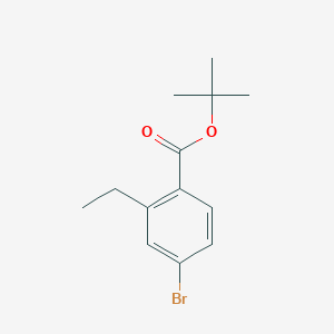 molecular formula C13H17BrO2 B8186246 4-Bromo-2-ethyl-benzoic acid tert-butyl ester 