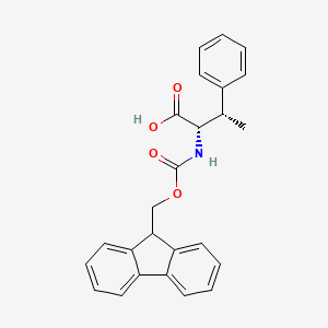 molecular formula C25H23NO4 B8186286 (2S,3S)-2-((((9H-Fluoren-9-yl)methoxy)carbonyl)amino)-3-phenylbutanoic acid 