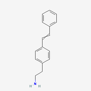 molecular formula C16H17N B8186304 2-(4-Styryl-phenyl)-ethylamine 