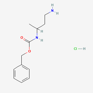 molecular formula C12H19ClN2O2 B8186308 Benzyl (4-aminobutan-2-yl)carbamate hydrochloride CAS No. 1965309-06-1