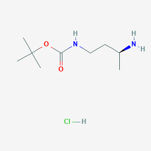 molecular formula C9H21ClN2O2 B8186313 tert-butyl (S)-(3-aminobutyl)carbamate hydrochloride CAS No. 1187927-64-5