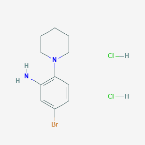 molecular formula C11H17BrCl2N2 B8186334 5-Bromo-2-piperidin-1-yl-phenylamine dihydrochloride 