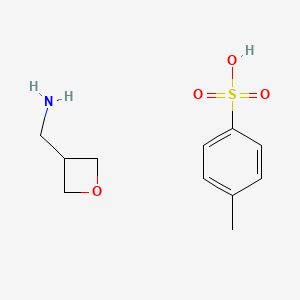 molecular formula C11H17NO4S B8186342 C-Oxetan-3-yl-methylamine tosylate 