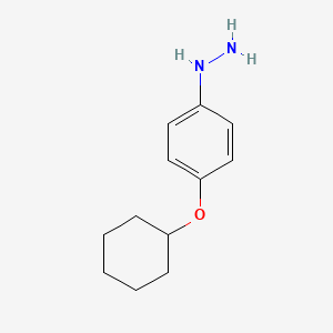 molecular formula C12H18N2O B8186346 (4-Cyclohexyloxy-phenyl)-hydrazine 