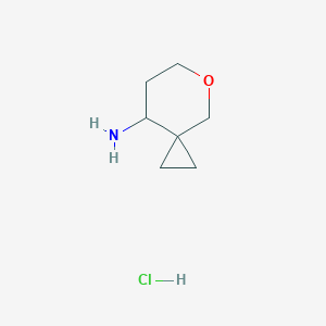 molecular formula C7H14ClNO B8186364 5-Oxa-spiro[2.5]oct-8-ylamine hydrochloride 
