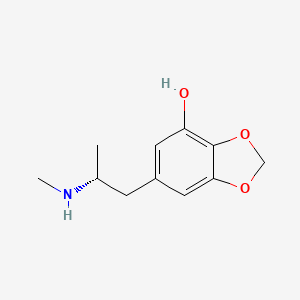 molecular formula C11H15NO3 B8186411 (R)-6-(2-methylamino-propyl)-benzo[1,3]dioxol-4-ol 