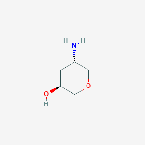 molecular formula C5H11NO2 B8186432 trans-5-Amino-tetrahydro-pyran-3-ol 