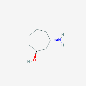 molecular formula C7H15NO B8186450 (1S,3S)-3-Amino-cycloheptanol 