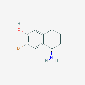 molecular formula C10H12BrNO B8186469 (S)-5-amino-3-bromo-5,6,7,8-tetrahydronaphthalen-2-ol 