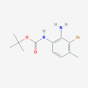 molecular formula C12H17BrN2O2 B8186540 (2-Amino-3-bromo-4-methyl-phenyl)-carbamic acid tert-butyl ester 