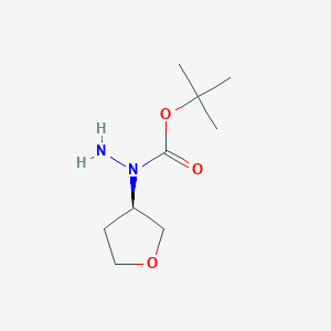 molecular formula C9H18N2O3 B8186544 tert-Butyl (R)-1-(tetrahydrofuran-3-yl)hydrazine-1-carboxylate 