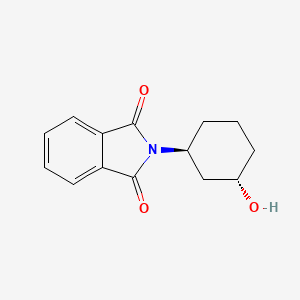 molecular formula C14H15NO3 B8186549 trans-2-(3-Hydroxy-cyclohexyl)-isoindole-1,3-dione 