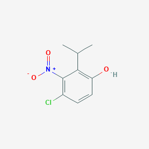 molecular formula C9H10ClNO3 B8186556 4-Chloro-2-isopropyl-3-nitro-phenol 