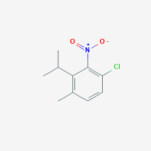 molecular formula C10H12ClNO2 B8186561 1-Chloro-3-isopropyl-4-methyl-2-nitro-benzene 