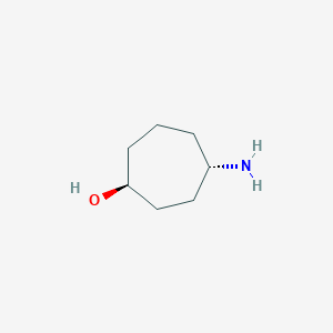 molecular formula C7H15NO B8186569 (1S,4S)-4-Amino-cycloheptanol 