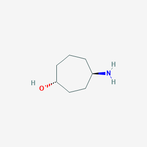 molecular formula C7H15NO B8186570 (1R,4R)-4-Amino-cycloheptanol 