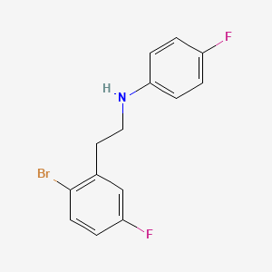 molecular formula C14H12BrF2N B8186593 [2-(2-Bromo-5-fluoro-phenyl)-ethyl]-(4-fluoro-phenyl)-amine 