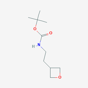 molecular formula C10H19NO3 B8186607 3-[2-(tert-Butoxycarbonylamino)ethyl]oxetane 