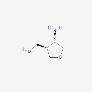 molecular formula C5H11NO2 B8186615 ((3R,4S)-4-Aminotetrahydrofuran-3-yl)methanol 