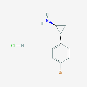 molecular formula C9H11BrClN B8186649 (1S,2R)-2-(4-Bromophenyl)cyclopropan-1-amine hydrochloride 