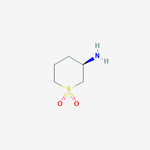 molecular formula C5H11NO2S B8186683 (R)-3-Aminotetrahydro-2H-thiopyran 1,1-dioxide 