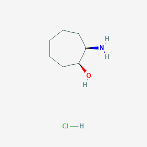 molecular formula C7H16ClNO B8186695 cis-2-Amino-cycloheptanol hydrochloride 