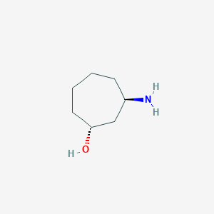 molecular formula C7H15NO B8186709 (1R,3R)-3-Amino-cycloheptanol 