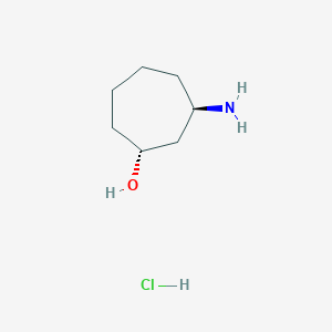 molecular formula C7H16ClNO B8186711 (1R,3R)-3-Amino-cycloheptanol hydrochloride 
